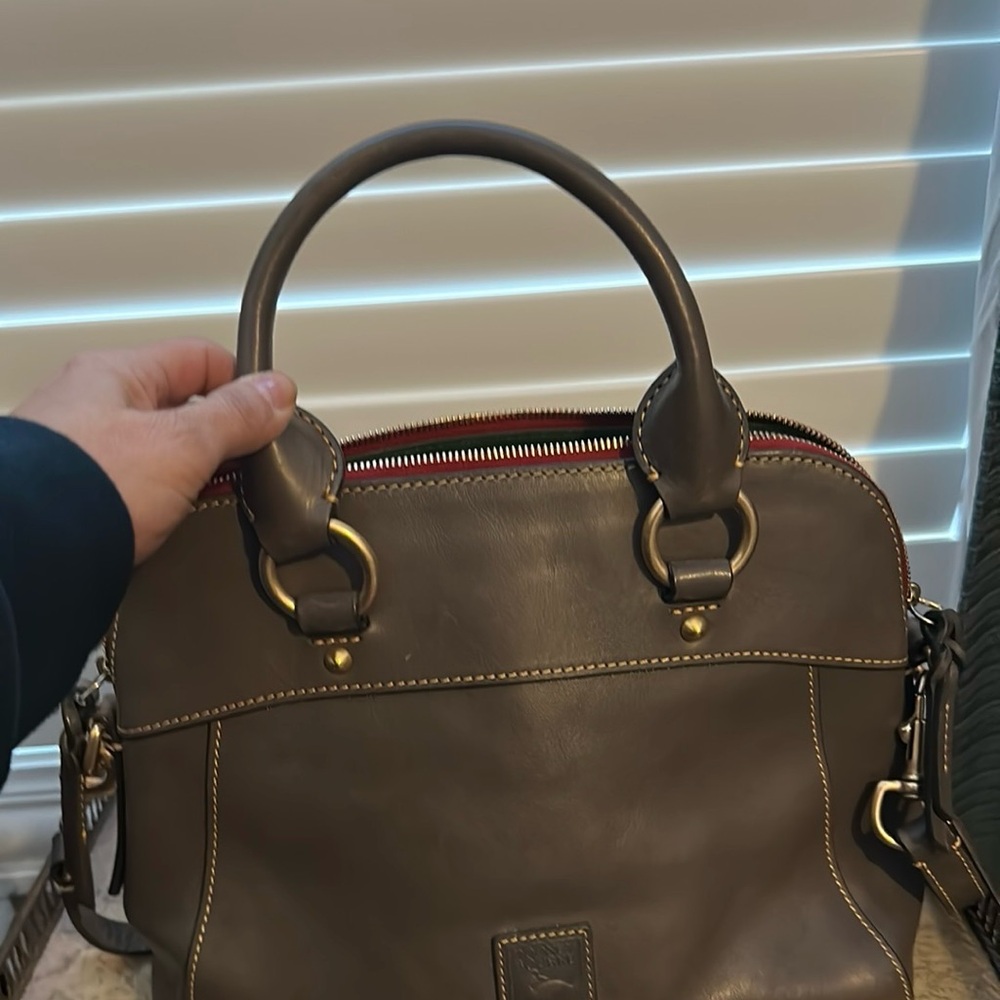 Dooney & Bourke Dark Brown Satchel - Picture 3 of 6